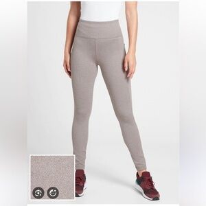 Athleta Delancey Herringbone legging in taupe